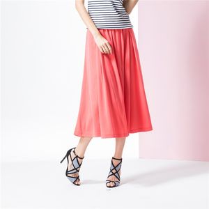 ODM Plain Long <b>Maxi</b> Cotton Elastic Waist Durable <b>Skirts</b> With Pockets - Product Image 4