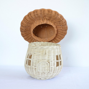 Children handbags rattan mushroom shaped basket <b>bags</b> adorable <b>wicker</b> kids handbag baskets wholesale - Product Image 5