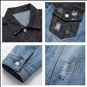 Chaqueta vaquera personalizable para hombre con relleno de algodón, tela transpirable lavada Vintage, fábrica al por mayor, suave y cómoda - Product Image 4