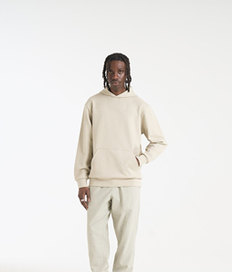 Sweat à capuche personnalisé pour homme, 100 % coton, coupe ample oversize, broderie 3D, poche, 430g, anti-plis, respirant, style streetwear - Product Image 2