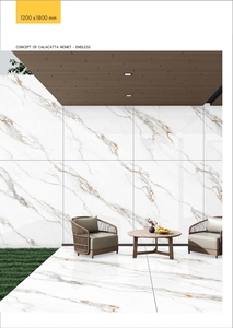 Carreaux de marbre en porcelaine brillante 1200x1800mm Calacatta Monet, carreaux de sol et de mur en forme de livre sans fin, dalle grand format de qualité supérieure - Product Image 2