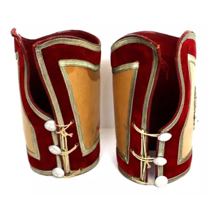 Guantelete Masónico de Lona y Cuero con Bordado Antiguo de los Caballeros Templarios, Superventas, Puños Bordados Personalizados en 3D - Product Image 2