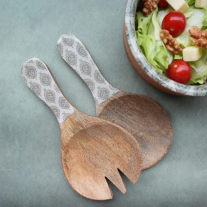 Cuillères et fourchettes à salade en bois – Ustensiles de qualité supérieure pour des repas élégants au quotidien - Product Image 6