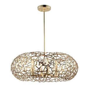 Modern Brass Pendant <b>Light</b> Geometric Shape <b>Ceiling</b> Mount Indoor Living Room Decor - Product Image 4