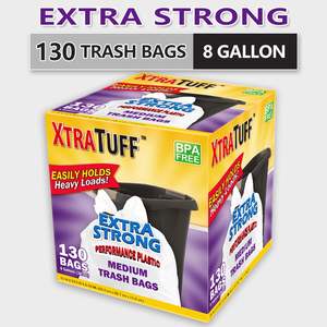 Bolsas de Basura Desechables Grandes de 8 Galones, 130 Bolsas de Basura Resistentes a Desgarros y Perforaciones, Tecnología de Desodorización para Cocina y Baño - Product Image 2