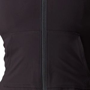 Women's Black Full Zip Performance Hoodie Long Sleeve Lightweight Stretch <b>Workout</b> Running Gym Fitness Activewear Sports <b>Jacket</b> - Product Image 3