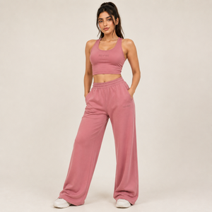 Conjunto de Dos Piezas para Mujer, Sin Cuello, Corte Holgado, Informal, para Uso Diario, Chaleco y Pantalón Corto con Bordado de Efecto 3D, Pierna Ancha, con Bolsillos, Ecológico - Product Image 6