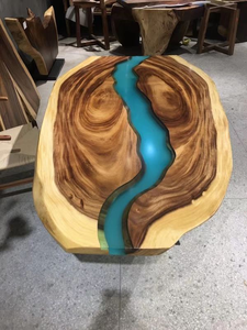 New Design <b>Solid</b> <b>Wood</b> Epoxy <b>Table</b> Coffee <b>Table</b> <b>Solid</b> <b>Wood</b> Dinning <b>Table</b> Home Decor - Product Image 2