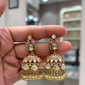 Pendientes de Gotas de Moissanita Chapados en Oro de Latón, Atractivos, de Calidad Excepcional, Modernos, para Mujeres y Niñas, para Bodas y Fiestas - Product Image 3