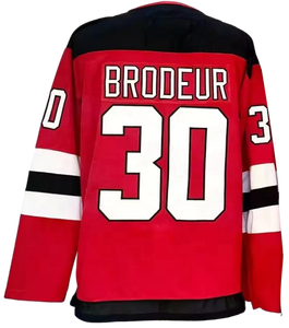 قمصان هوكي الجليد للرجال بجودة عالية وسعر الجملة، مطرزة بتصميم ديفلز 86 وجاك هيوز 13 ونيكو هيشر - Product Image 6