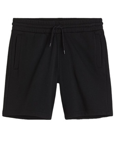 Short de survêtement décontracté et écologique pour hommes, coupe régulière de haute qualité, demi-pantalon en coton et polyester léger de couleur noire confortable - Product Image 1