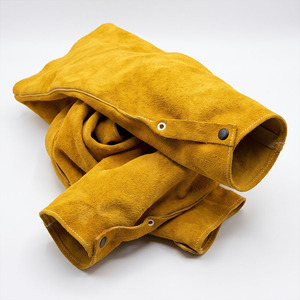 JNM SAFETY Mangas de Protección para Brazos de Cuero Vacuno de Primera Calidad, Resistentes al Calor y Chispas, Nivel de Corte ANSI 2 - Product Image 2