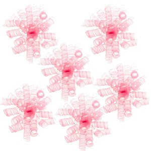 Cintas de Regalo de Organza de Doble Cara con Lazo de Mariposa Personalizado, Color Sólido, Rosa Brillante, Tejidas para el Día de San Valentín y el Día de la Madre - Product Image 1