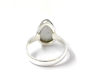 <b>Labradorite</b> Teardrop <b>Ring</b> 925 Sterling Silver Luxury Unisex Gemstone Jewelry Handmade Affordable Collection Supply - Product Image 3