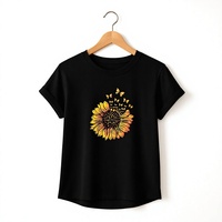 T-shirt élégant pour femme Dreamer, vert, col rond, manches courtes, imprimé, jersey en coton, coupe ajustée, écologique, respirant, toutes saisons