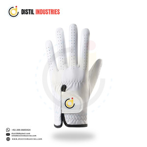 Gants de golf en cuir Cabretta pour hommes, personnalisés OEM, avec fermeture auto-agrippante, haute performance, résistants à la transpiration, pour les sports de plein air - Product Image 3