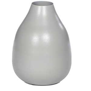 Jarrón Metálico Gris Mate de Lujo, Jarrón Minimalista para Flores Secas, Decoración Moderna para Mesa de Interior, Jarrones de Lujo Hechos a Mano al por Mayor - Product Image 1