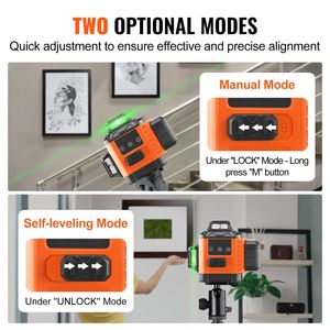 "DIY 100ft Green Self-Leveling Cross-Line <b>Laser</b> <b>Level</b> 360 IP54 Waterproof Manual Mode" - Product Image 3