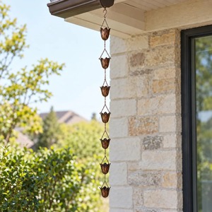 Cadena de Lluvia Metálica Contemporánea para Decoración Exterior del Hogar - Product Image 1