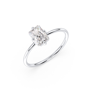 Bagues REYES personnalisées certifiées GRA en argent sterling 925 avec moissanite 0,98 carat pour femmes, bague de fiançailles solitaire, bijoux fins - Product Image 1
