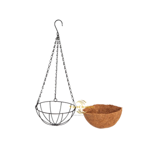 Maceta Colgante para Interiores y Exteriores, para Balcón y Jardín, con Marco de Alambre de Fibra de Coco, Cadena, Ligera, Duradera y Ecológica - Product Image 2