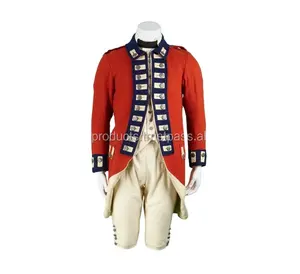 İngiliz redcoat üniforma ceket 1770s mont