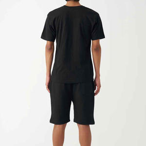 Ensemble assorti 2 pièces de haute qualité, t-shirt à manches courtes et short, ensemble de survêtement d'été respirant, ensemble en coton tricoté pour homme - Product Image 2