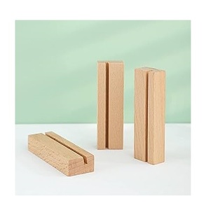 Rectangle Shape Wooden Place Card Holders Multi-Event Usage Office Home <b>Storage</b> Wood Card Holder Wholesale Handicrafts - Product Image 1