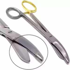 Tijeras para vendajes TC BRUNS curvadas de 24.0 cm, de acero quirúrgico inoxidable, tijeras manuales para cortar yeso con mango dorado, CE, de Dentavex - Product Image 4