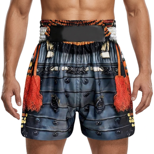 Shorts imprimés unisexes, impression par sublimation, polyester respirant, vêtements d'arts martiaux mixtes, coupe décontractée pour adultes - Product Image 3