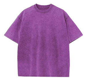 T-shirts pour hommes personnalisés, de haute qualité, en coton peigné 100% lourd, effet vieilli, délavés à l'acide, 280g, coupe droite, longueur standard - Product Image 3