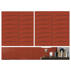 Carreaux muraux en porcelaine sculptée de luxe 300x300, finition émaillée antidérapante pour hall d'hôtel de luxe et intérieur de bureau commercial moderne - Product Image 2
