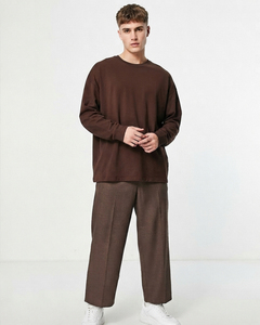 T-shirt à manches longues en coton de haute qualité 230g, col rond, coupe ample, décontracté, pour homme, écologique, personnalisable - Product Image 6