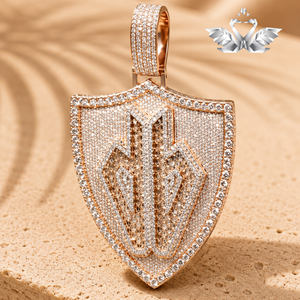 Custom <b>Name</b> Pendant with Cuban Link <b>Chain</b> VVS Moissanite Hip Hop Jewelry Gift for Men - Product Image 1