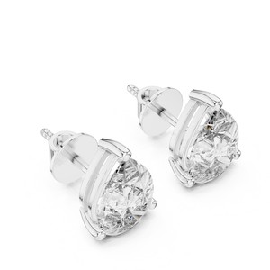 Pendientes de Diamantes Cultivados en Laboratorio con Corte de Pera, 1 CT, 2 CT, 3 CT, Solitario, Forma de Lágrima, Oro Sólido de 18K, 14K, 10K, Plata 925, para Mujer - Product Image 2