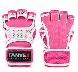 TANVEX INTERNATIONAL Half <b>Finger</b> Gym Gloves Mesh Breathable Non-Slip Adjustable Wrist <b>Strap</b> Fitness Training Glove - Product Image 1