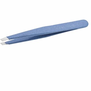Pinzas para Cejas de Acero Inoxidable Azul con Punta Inclinada, Ligeras, Duraderas, Herramienta de Belleza Personalizada - Product Image 2