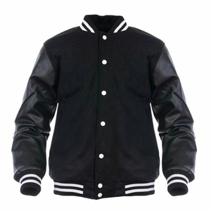 Men's Fashionable <b>Canvas</b> Varsity <b>Jacket</b> Long Sleeve Baseball Hooded Collar Custom Latest Designs Front Logo Position Wholesale - Product Image 1