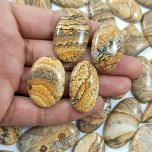 Cabochon en quartz jaspe naturel de haute qualité, pierre unique faite à la main pour la fabrication de bijoux, fourniture artisanale de pierres précieuses en vrac - Product Image 1