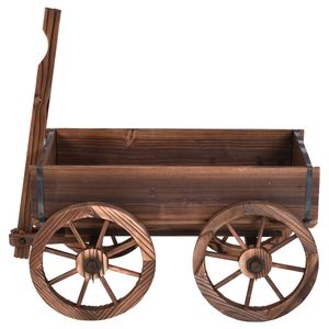 Support de pot de fleurs sur roulettes en bois pour pots et jardinières d'extérieur - Product Image 3