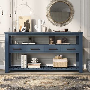 Consolle Contemporanea 62.2 per Soggiorno con 4 Cassetti e 2 Ripiani per Posizionamento Accanto al Divano - Product Image 2