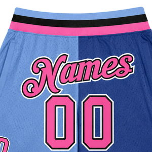 Pantalones Cortos Deportivos para Hombre, Color Azul Claro y Rosa, Sublimados, de Malla, Transpirables, de Poliéster, para Entrenamiento Deportivo, Uniformes Deportivos - Product Image 6
