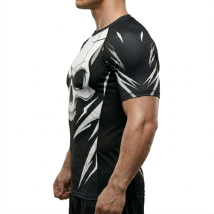 เสื้อรัดรูปลายพิมพ์ลายหัวกะโหลกขายดี น้ำหนักเบา ซับเหงื่อ แห้งเร็ว ยืดได้สี่ทิศทาง ผลิตจากโพลีเอสเตอร์ - Product Image 5