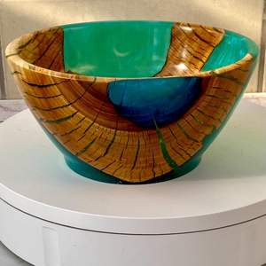 ชามซุปงานแต่งงานไม้เรซิ่นคุณภาพดีเยี่ยม อุปกรณ์ครัวหรูหราสำหรับโรงแรมร้านอาหาร ชามไม้เรซิ่นทำมือ ชามไม้เรซิ่น - Product Image 2