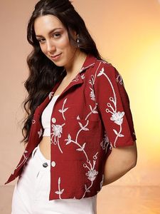 Camisa con botones para mujer, ropa de playa, top informal holgado de verano - Product Image 3