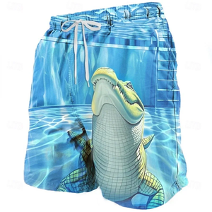 Divertidos Shorts de Playa con Estampado de Pollo Kung Fu, Moda de Verano para Hombres y Niños, Shorts de Baño Casuales con Estampado 3D de Animales, Talla Grande - Product Image 2