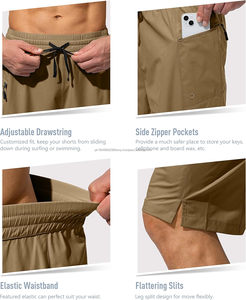 Short de bain décontracté pour homme pour le sport, la gym et la course à la plage Logo imprimé sur le devant 1 pièce - Product Image 3