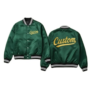 Chaqueta Varsity de Satén Personalizada, Chaqueta Bomber Unisex con Diseño de Equipo Personalizado, Ropa Deportiva de Satén, Chaqueta Varsity Letterman Personalizada en Tallas Grandes - Product Image 1