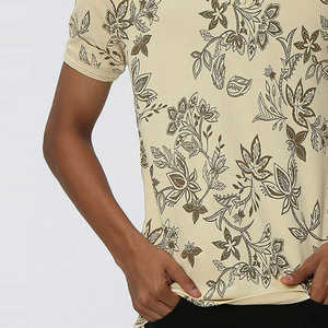 Polo de Hombre con Estampado Floral Botánico 2026, Estilo Casual Elegante, Manga Corta, Corte Entallado, Premium, Color Oliva, Ropa de Verano - Product Image 4