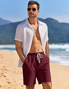 Shorts chino pour homme, tissés, taille mi-haute, anti-humidité, décontractés, pour l'été, extensibles, avec logo sur le devant, fermeture boutonnée, pour le golf - Product Image 4